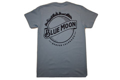 Blue Moon Mens Blue Moon Beer Denver, Colorado Double-Sided Print Shirt New S, M