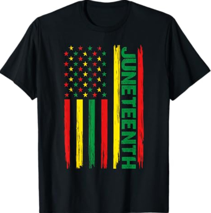 Juneteenth 1865 African American Flag Celebration Tee T-Shirt