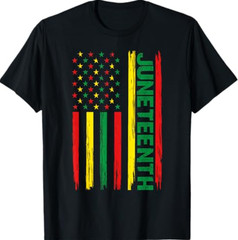 Juneteenth 1865 African American Flag Celebration Tee T-Shirt