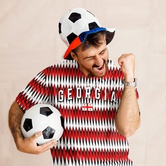 Georgia Retro Football Text Shirt Sports T Country Men European Tournament Su…