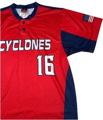 Alleson Athletic Cyclones #16 Baseball Team Men’s Size Medium Red Jersey