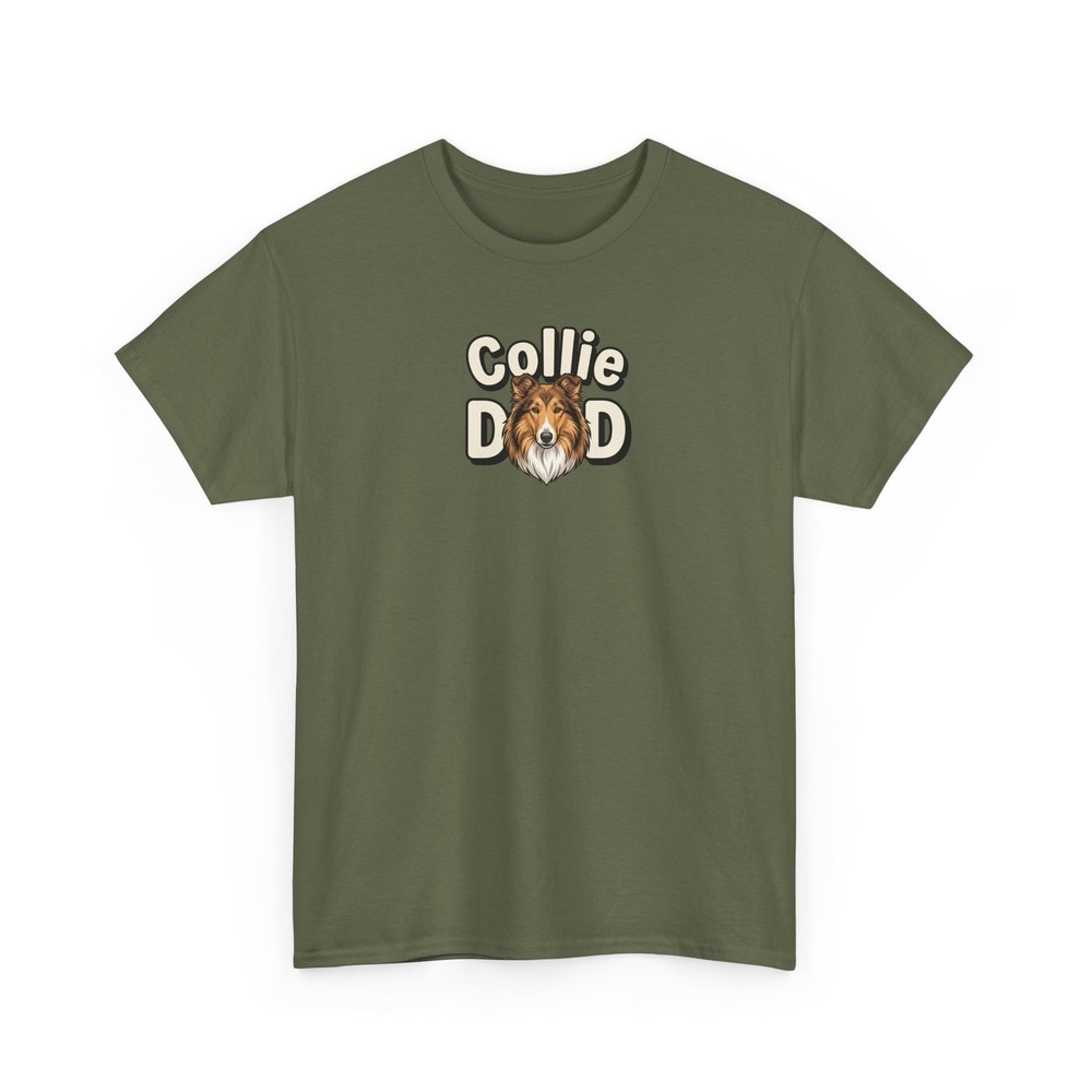 Proud Lassie Father Tee | Majestic Long-Haired Collie Dad Gift