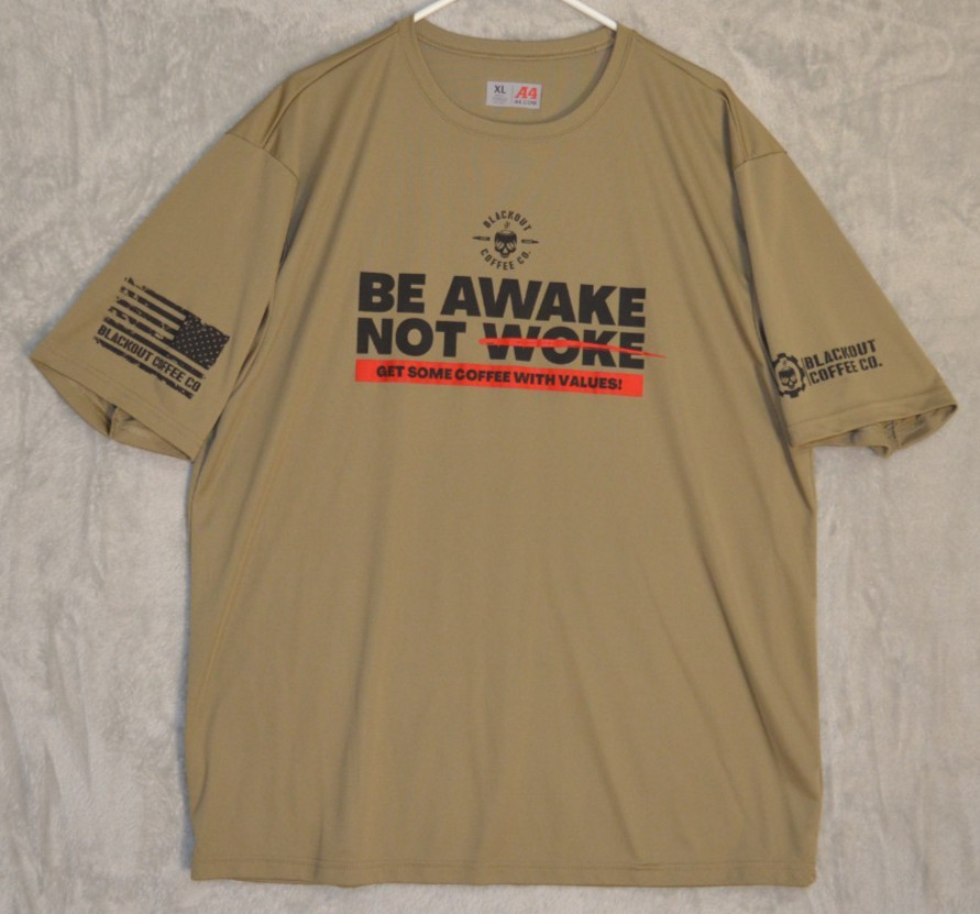 Blackout Coffee Co. A4.com Men’s Graphic T-Shirt Size XL Khaki