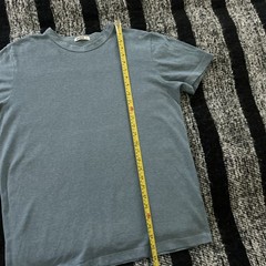 🇺🇸 Buck Mason Yuma Tee T-Shirt Mens L Hemp Blend Short Sleeve Crewneck Blue