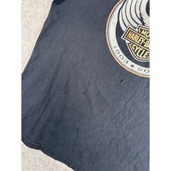 Harley Davidson Shirt Mens Black Graphic 105th Anniversary Motorcycle Tee 2XL