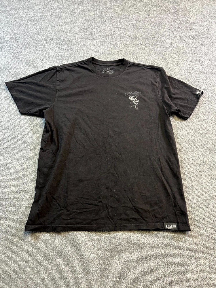 Sullen Art Collective T-Shirt Men’s XL Black Angel Baby Tattoo Graphic Prem Fit