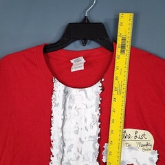 Men’s Heavy Cotton Christmas Holiday Short Sleeve Santa Claus Shirt Red Size 3XL