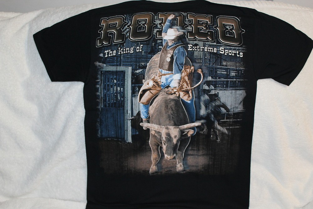 COWBOY BULL RIDER RODEO THE KING OF EXTREME SPORTS T-SHIRT