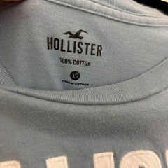 Hollister Mens Graphic T-Shirt Bundle Black Blue Logo Applique Size XS 2 Pack