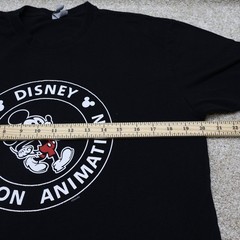 Disney Television Animation Mickey Mouse T Shirt L Black (see photo for flaw)