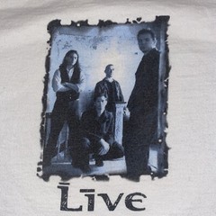 Vintage LIVE Lightning Crashes Album Song T-shirt 1995 BROKUM XL Rock Band Music