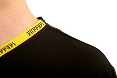 Scuderia Ferrari Men’s Lanyard Tape V-Neck Long Sleeve T-Shirt US 2XL IT 56