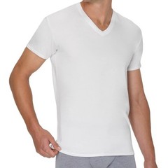 Hanes Men S Cotton Cooling Moisture Wicking Tagless V-Neck Undershirt Tee 6 Pack