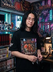 T-Shirt Metal Unisex 100% coton Bio- organic oversized high neck t-shirt