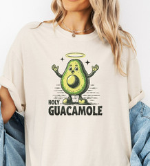 Holy Guacamole Avocado Shirt, Funny Food Pun Comfort Colors Tee, Guac Shirt
