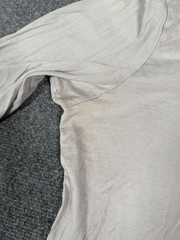 Helmut Lang Womens XL Gray Mercerized Cotton Long Sleeve Designer Minimalist Top