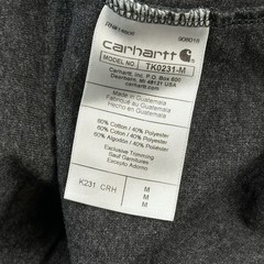 Carhartt Shirt Mens Medium Carbon Heather Long Sleeve Loose Fit Work Wear K231