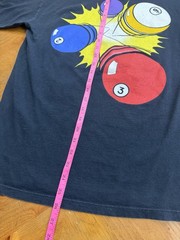 Vintage Looney Tunes 1994 Taz Pool Table AOP Shirt Wild Oats Mens Size Medium M