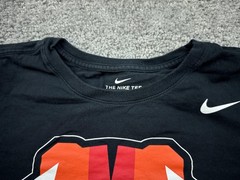 Nike Tiger Woods Shirt Mens XL Black Tiger Head Graphic Tee Tagless Golf Logo