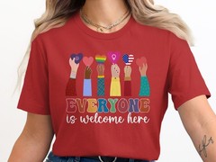 Everyone Is Welcome Here T-Shirt – Inclusive Pride Equality Kindness Tee