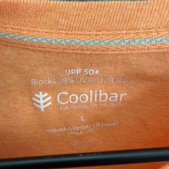 Coolibar Men’s Morada Everyday Long Sleeve Shirt Size Large Orange Sun UPF 50+