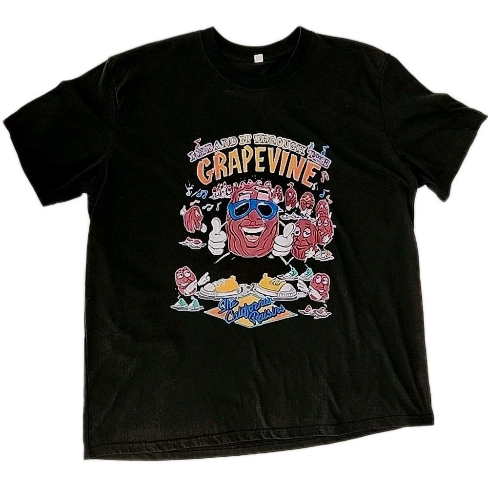 California Raisins “I Heard It Through The Grapevine” Men’s 2XL Cotton Tee NWOT