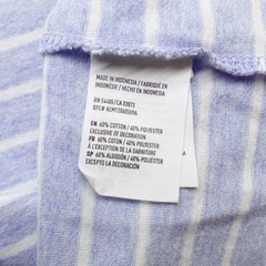 American Eagle Henley Neck T Shirt Men’s Size M Blue Striped Short Sleeve
