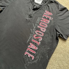 Vintage Y2K Abercrombie And Fitch Henley Button Up Spell Out T Shirt