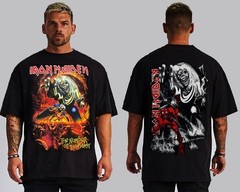 IRON MAIDEN THE NUMBER OF BEAST FRONT AND BACK PRINT HARD ROCK BLACK T SHIRT