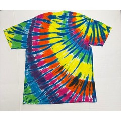 Liquid Blue Tie Dye T-Shirt Mens XL Multi Color Spiral Psychedelic Cotton Tee