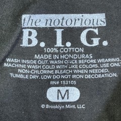 Biggie Smalls Brooklyn Mint Shirt Mens Medium Black Life After Death Tee Tagless