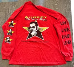 Mens 2018 Aubrey & the Three Migos Drake Tour Long Sleeve Shirt Size Large red