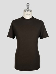 NEW KIRED DARK BROWN COTTON T-SHIRT US 42 – EU 52 KRME9