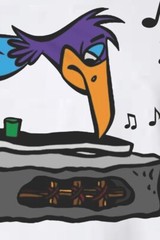 Flintstones Record Player BIRD T-Shirt HANNA BARBERA