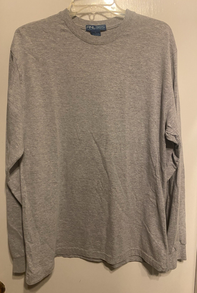 Vintage Finish Athletics Line Long Sleeve Shirt Gray Cotton bld Size Medium NWOT