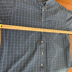 John Ashford Long Sleeves Blue Plaid Button Down Mens Shirt Sz XL 100% Cotton