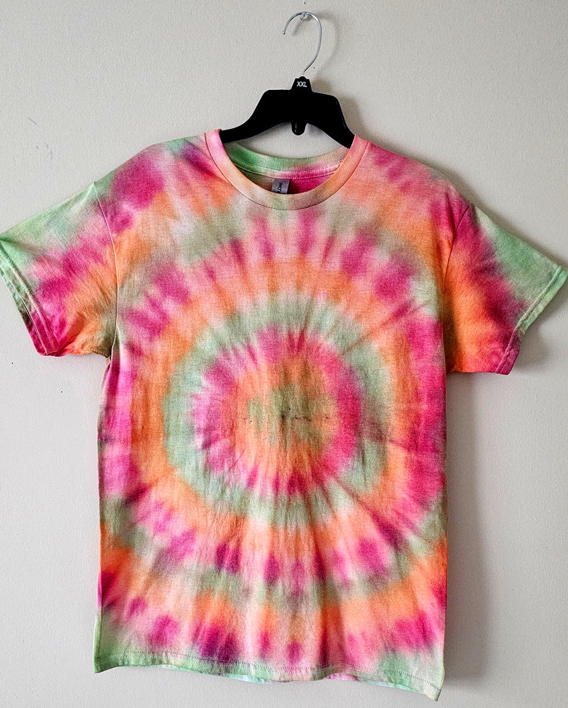 Bull Eye Tie Dye Mens T-Shirt Blank Tye Dyed Tee Spiral New.