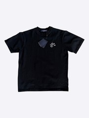 Louis Vuitton Black & White Pin Logo Embroidered T-Shirt