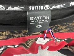 NWT Mens SWITCH Short Sleeve Red Black Gold Foil Eagle Design T-shirt Size 3XL