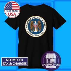 NSA National Security Agency Monitired Device Men’s Black Size S-5XL