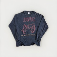 AC/DC Vtg 1999 Faded For Those About To Rock Long Sleeve Tee Shirt We Salute You