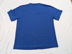 HELMUT LANG Cut Off Logo Shirt Mens Medium Blue Tee T-Shirt