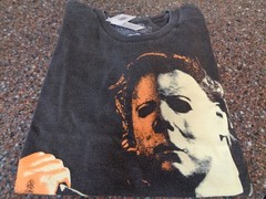 Michael Myers 🎃 Bloody Disgusting Large T-shirt Halloween 2 Sided Pure Evil NWT