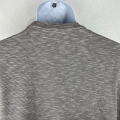 Tasso Elba Island Grey Striped UPF Sun Protect Men Extra Large Rayon Casual Tee