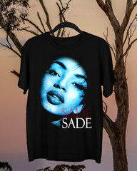 Popular Sade Singer Music Cotton Black All Size For Men Women T-Shirt