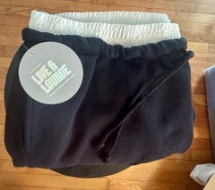 NWT No Comment Plus Relaxed Fit, High Rise Peek-A-Boo Sweatpants, Black Size 2X