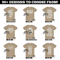 4 Cozy Girl Hemp Light Orewood Brown Tan Dunk British Sneaker T Shirt to Match