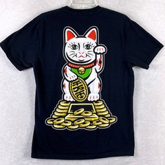 Low Rollers Club Tshirt Mens M Black Fortune Cat Coins Gambling Streetwear Vegas