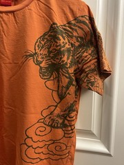 Vintage Y2K Shanghai Tang Tiger Graphic Tee In Orange Size S