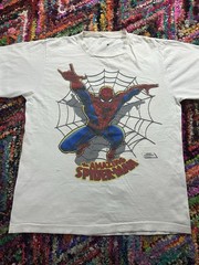 Vintage 80s Marvel The Amazing Spider-Man Comic T-Shirt Distressed Thrashed